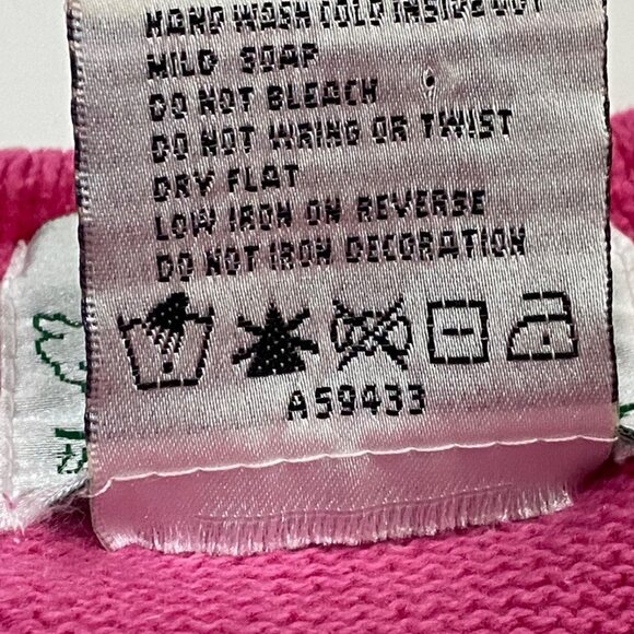 Quacker Factory Beaded Snowman Sweater Womens Size 1X Pink V Neck Pullover - Picture 7 of 7